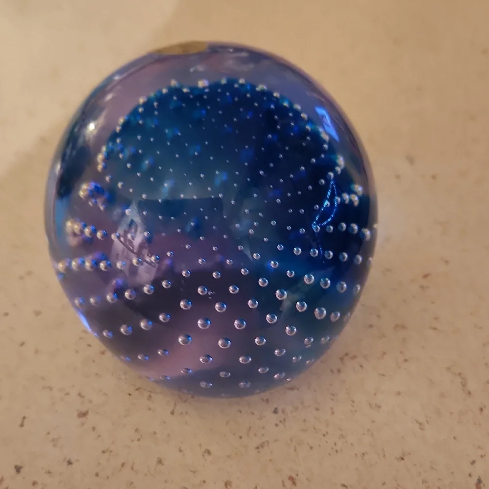 Murano Azure Glass Aquarium Sphere